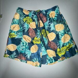 George Pineapple Print Swim Trunks – Men’s Size M (32–34)